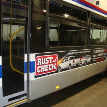 Rust Check Ad on Brampton Bus